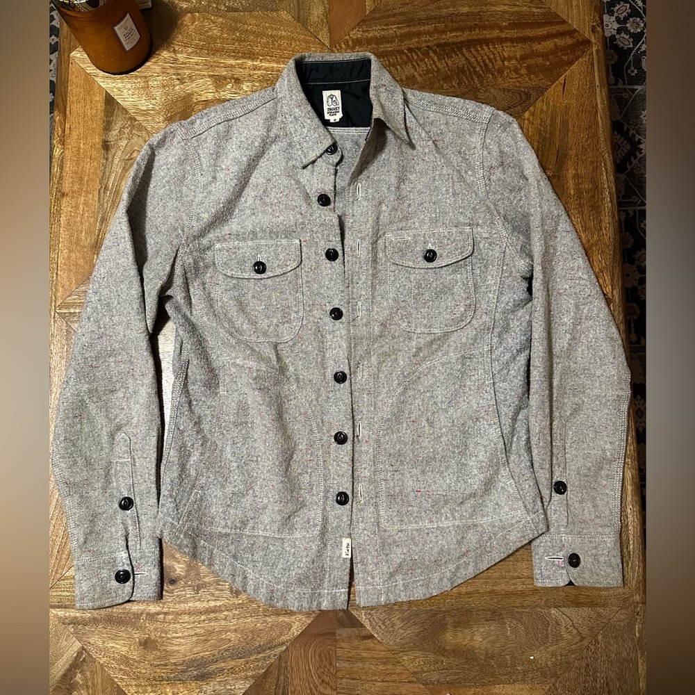 KATO by HIROSHI KATO Gray Lightweight Shirt Jacket/Flannel